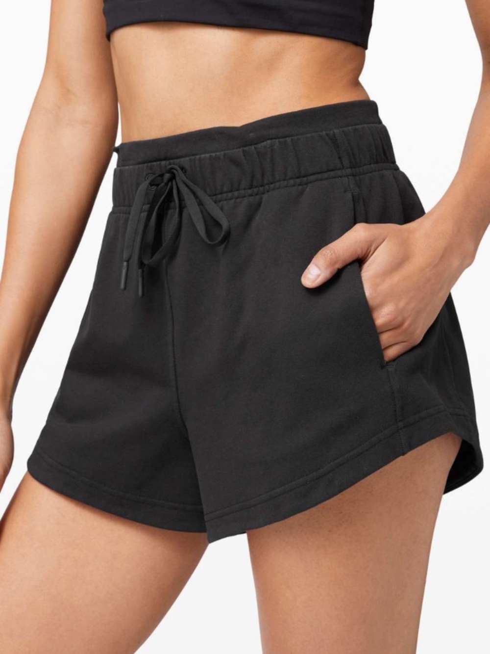Lululemon Inner Glow Short 3" *Terry - Black - Size 4